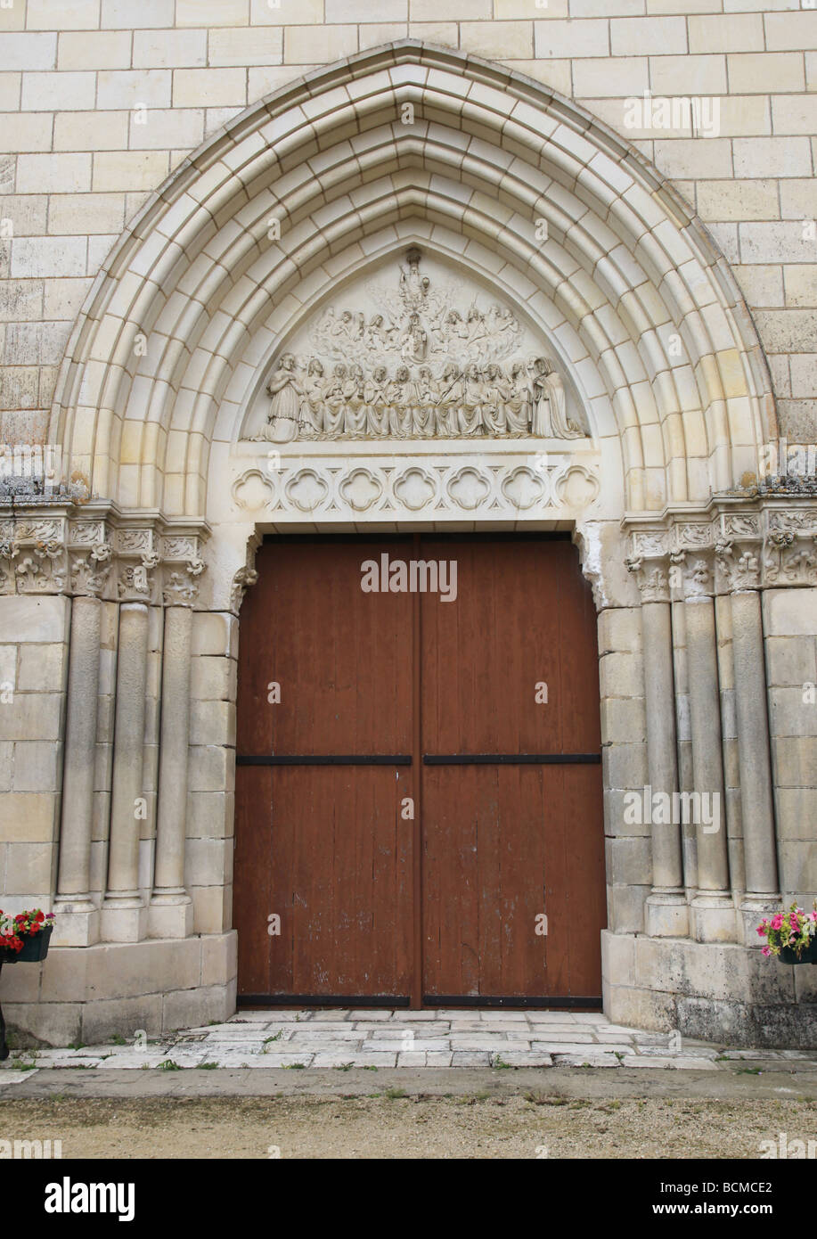 Church in La Puye, Vienne, Poitou-Charentes, France Stock Photo