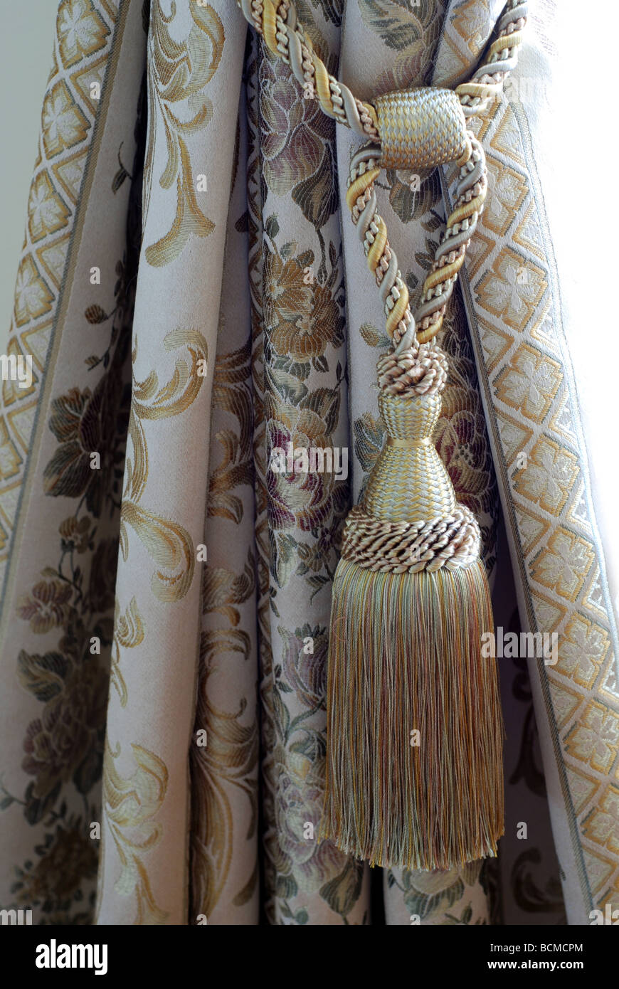 Curtain and tassel Stock Photo Alamy
