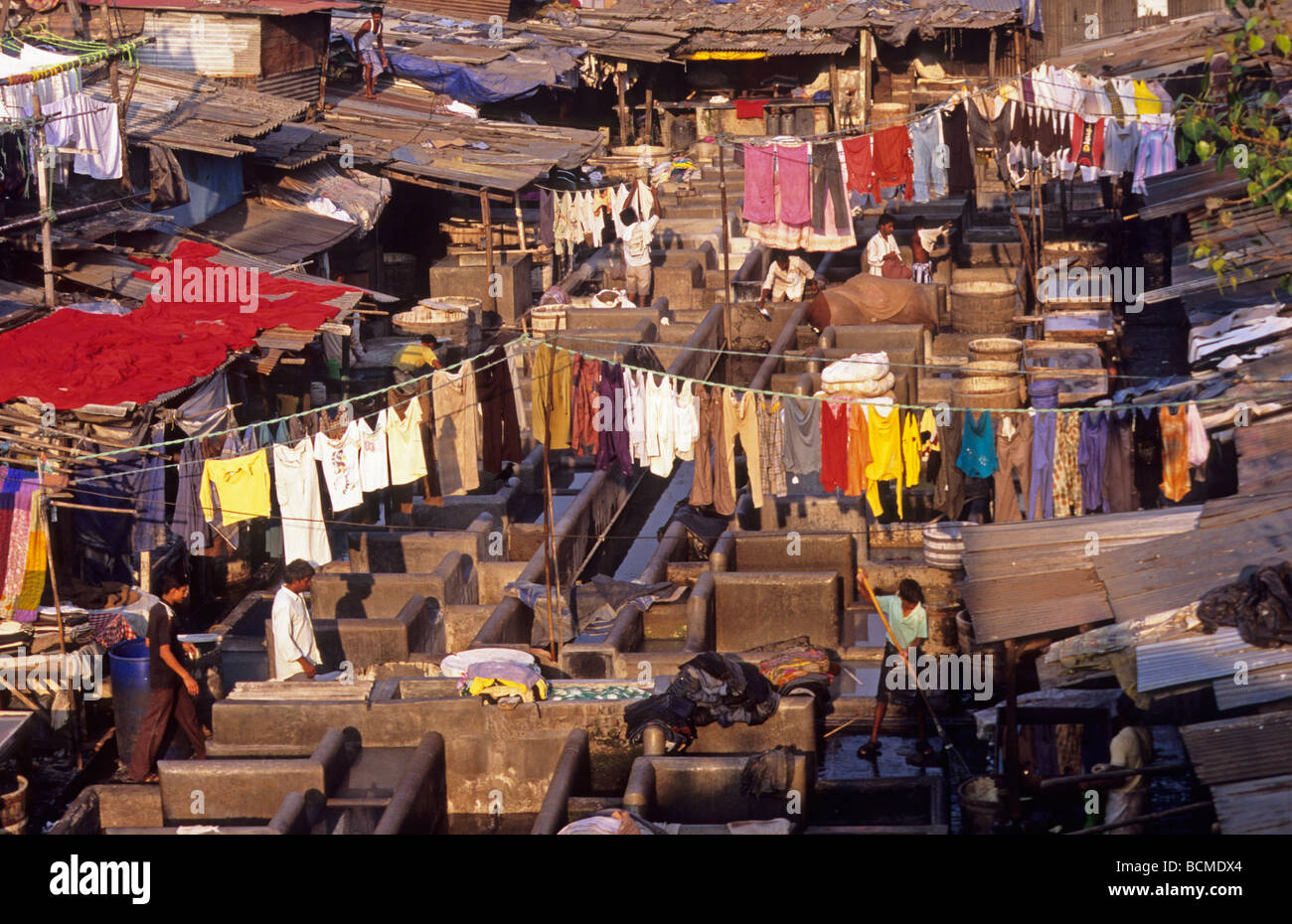Mahalaxmi Dhobi Ghat Laundry Bombay Mumbai India Stock Photo Alamy