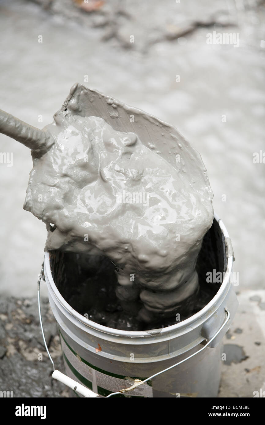 A bucket of mud dug up from the bubbling mud pools of Rincon de Viejo