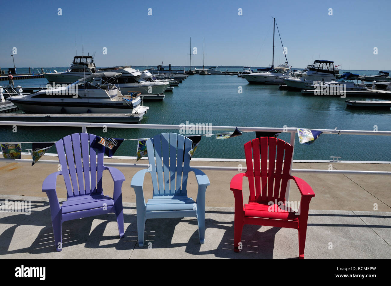 Marina at Kelleys Island Stock Photo Alamy