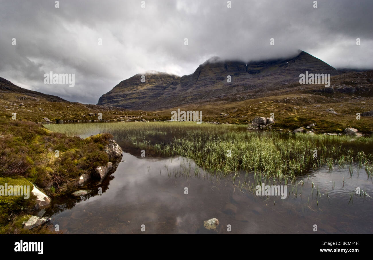 Liathach from Loch Grobaig Stock Photo