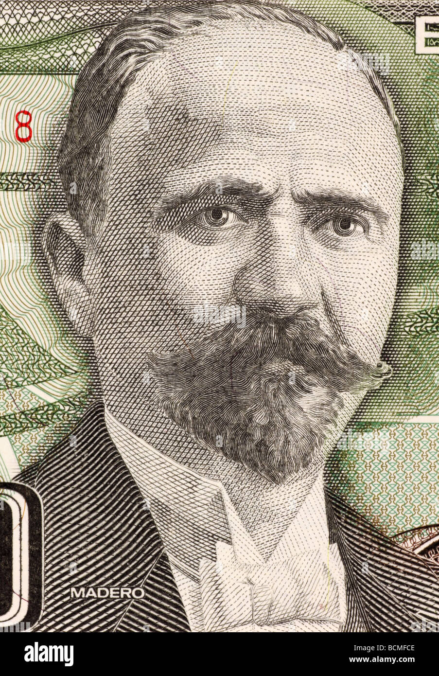 Francisco Madero on 500 Pesos 1984 Banknote from Mexico Stock Photo