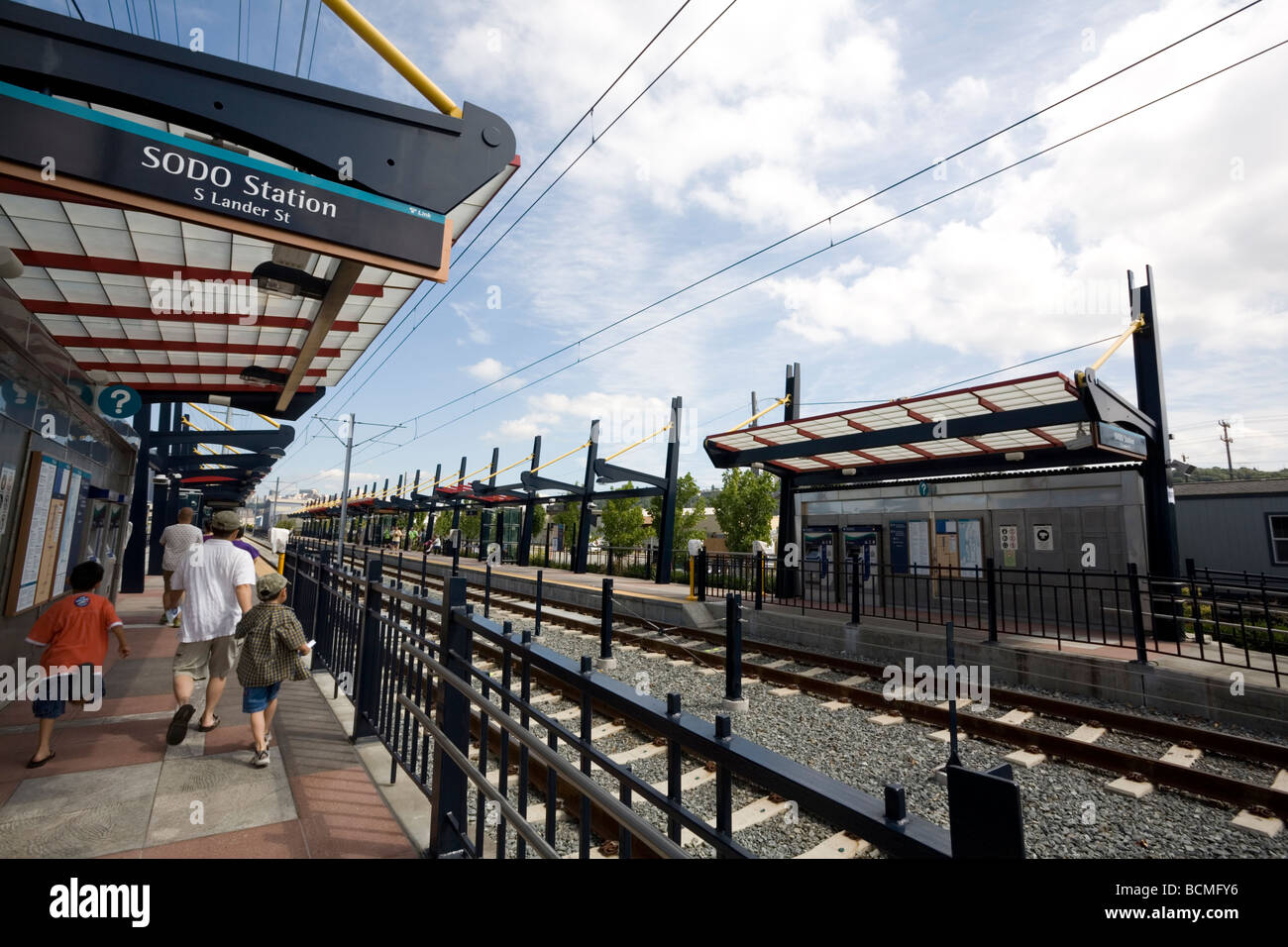 SODO Station Seattle Link Light Rail Opening Day Stock Photo Alamy