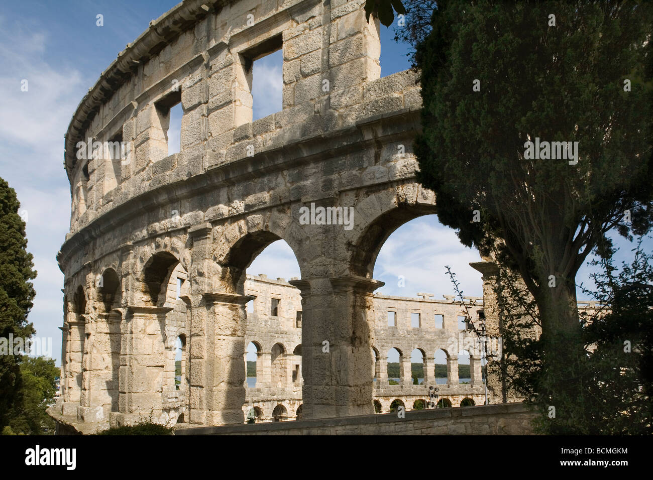 Croatia Istria Pula Roman Amphitheatre Stock Photo