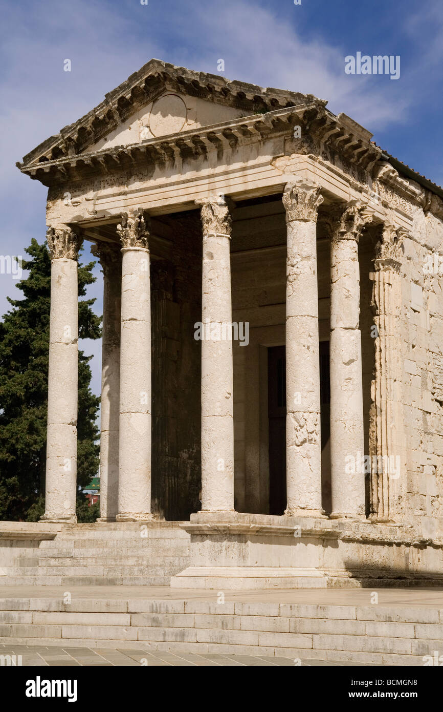 Croatia Istria Pula Temple of Augustus Stock Photo