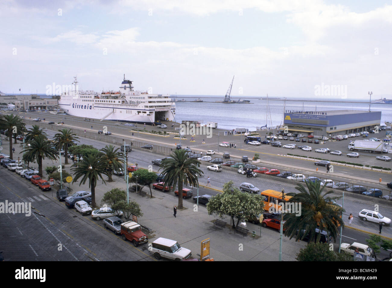 View of the Cagliari port Sardinia Italy Stock Photo