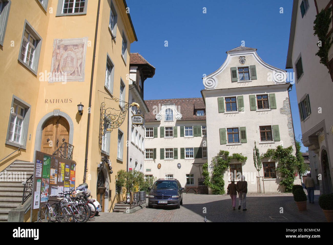 Meersburg Baden Wurttemberg Germany EU Rathaus Town Hall in Oberstadt upper part of this medieval town Stock Photo