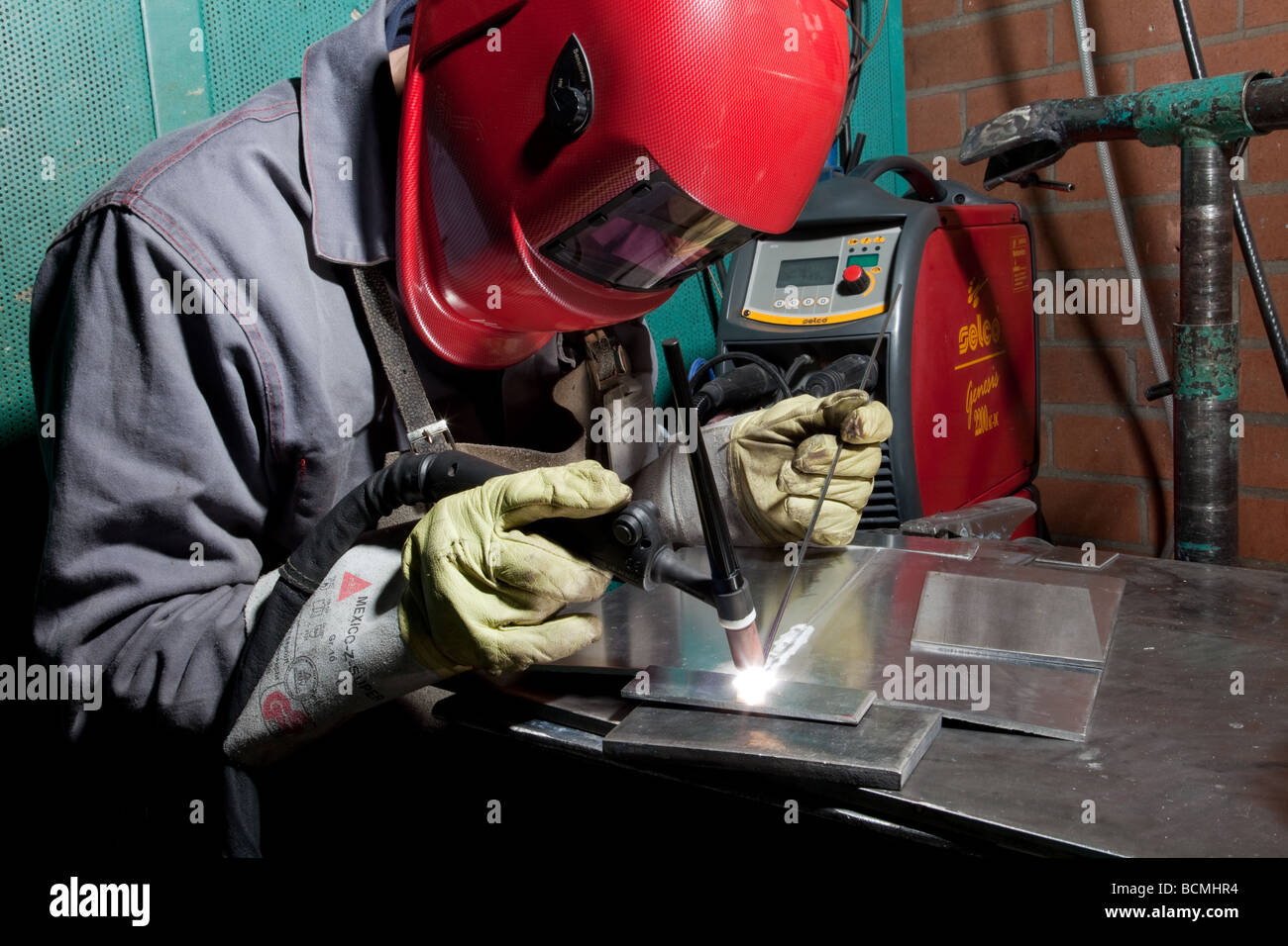 TIG welding Stock Photo