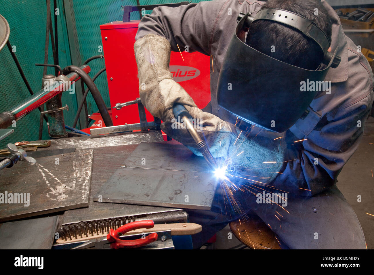MIG and MAG welding Stock Photo