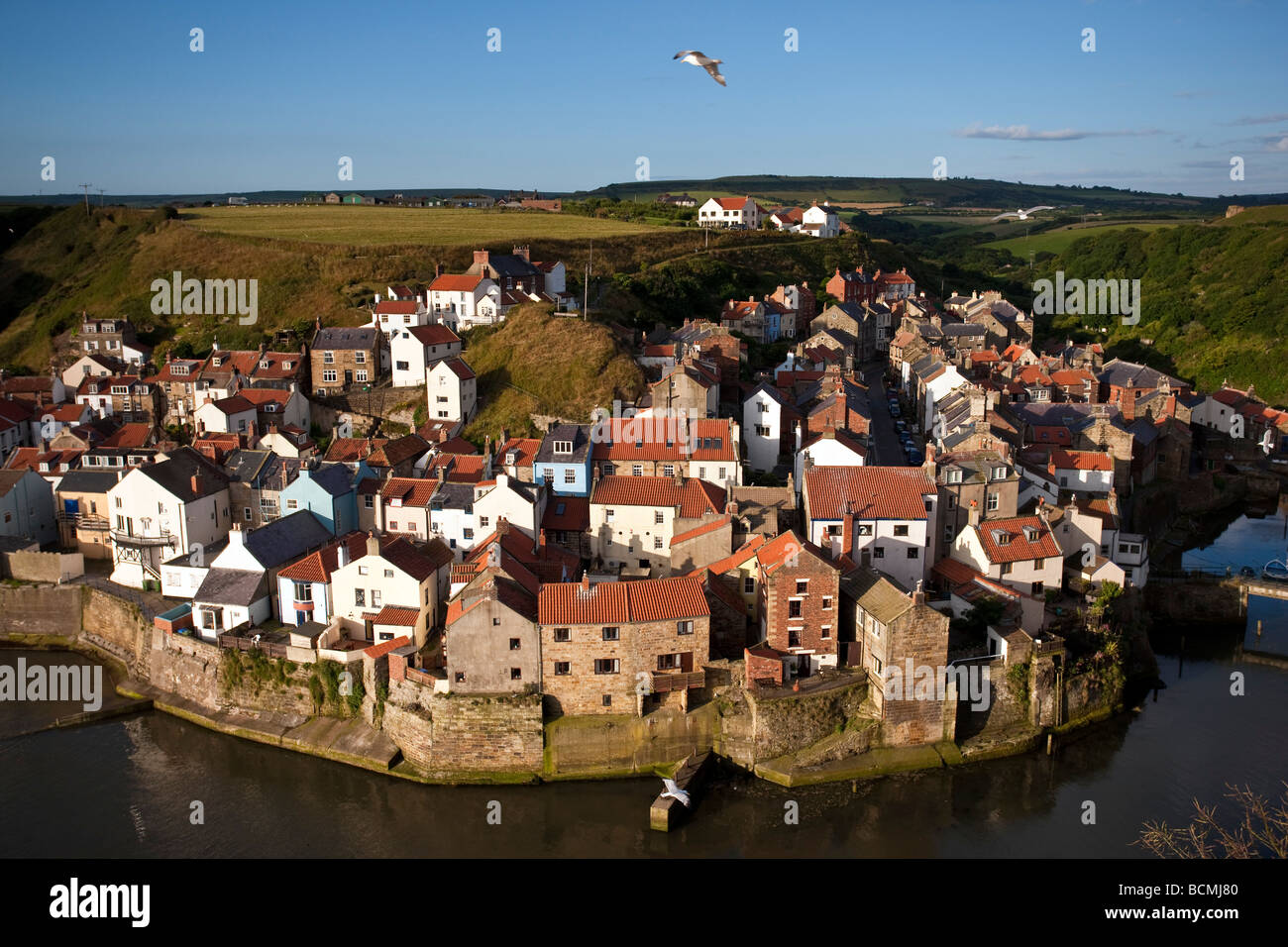 Staithes Yorkshire Fishing Village on the Cleveland Heritage Coast in the North York Moors National Park Stock Photo