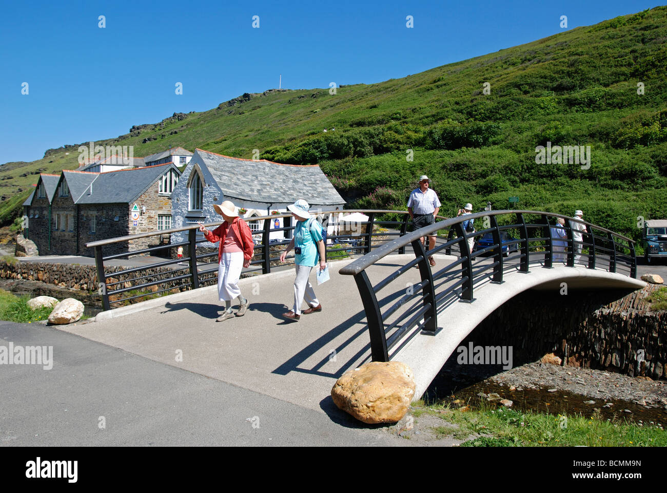 the new bridge over the river valency at boscastle in cornwall, uk Stock Photo