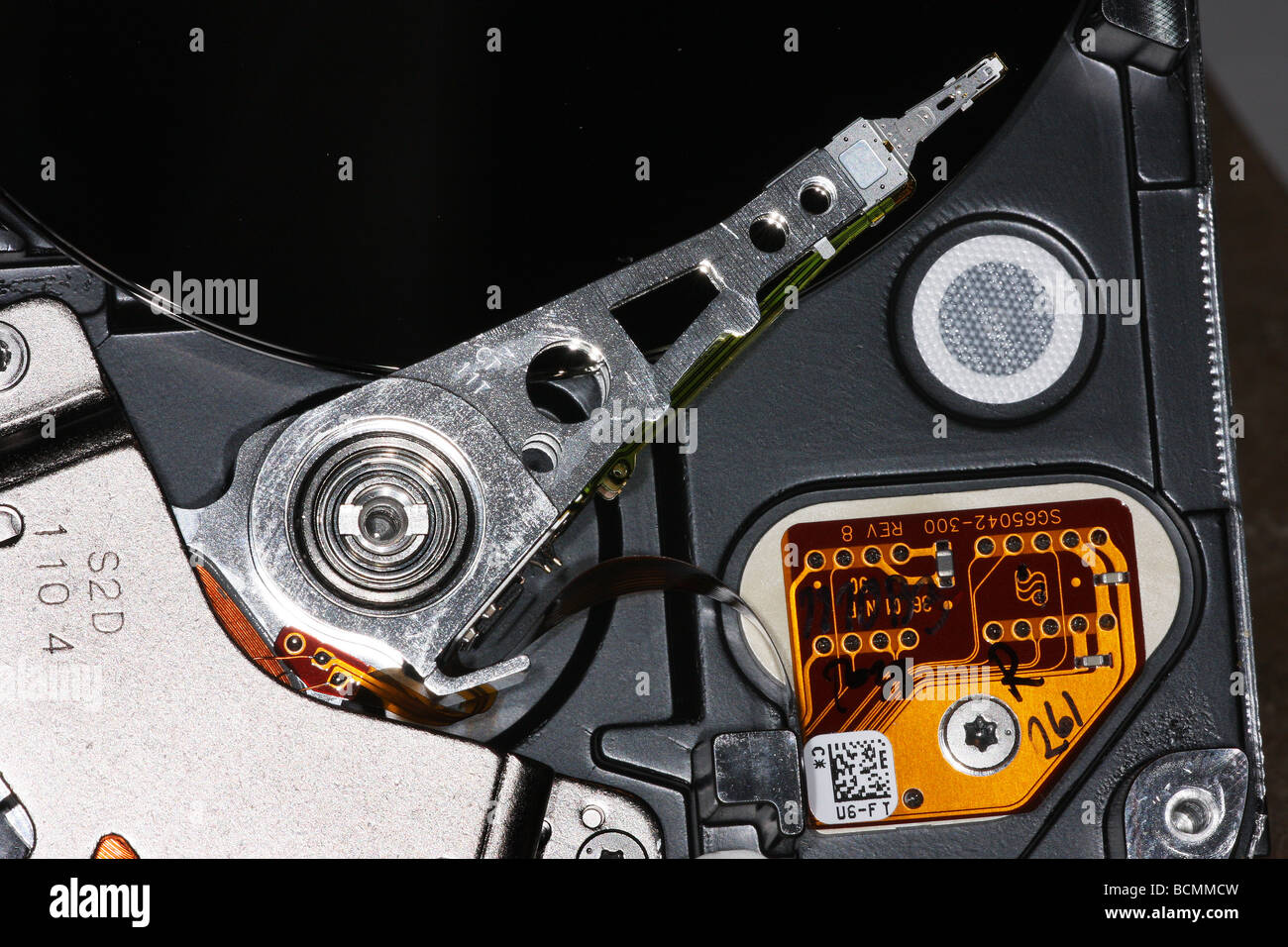 Computer hard drive read write heads Stock Photo Alamy