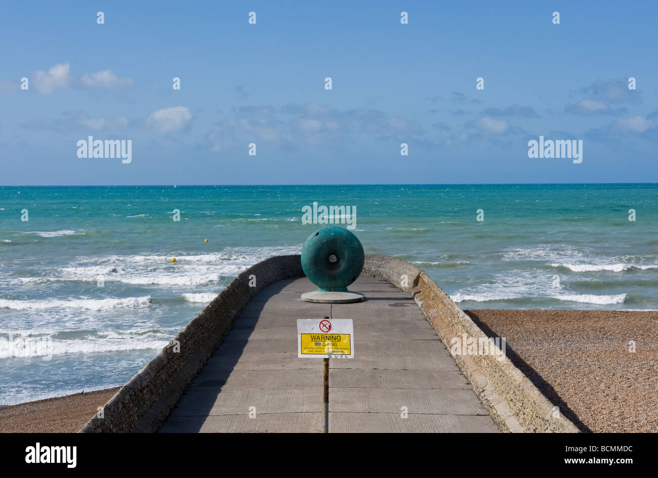 The Big Green Bagel on the seafront at Brighton in Sussex. Photo by