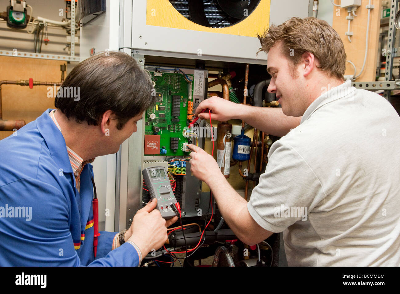 Training for heating ventilation and air conditioning in the school for