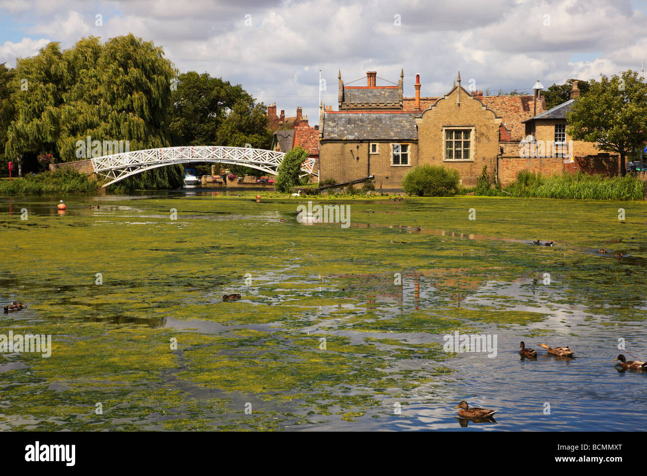 Chinese bridge over the River Great Ouse, Godmanchester Huntingdon Stock Photo