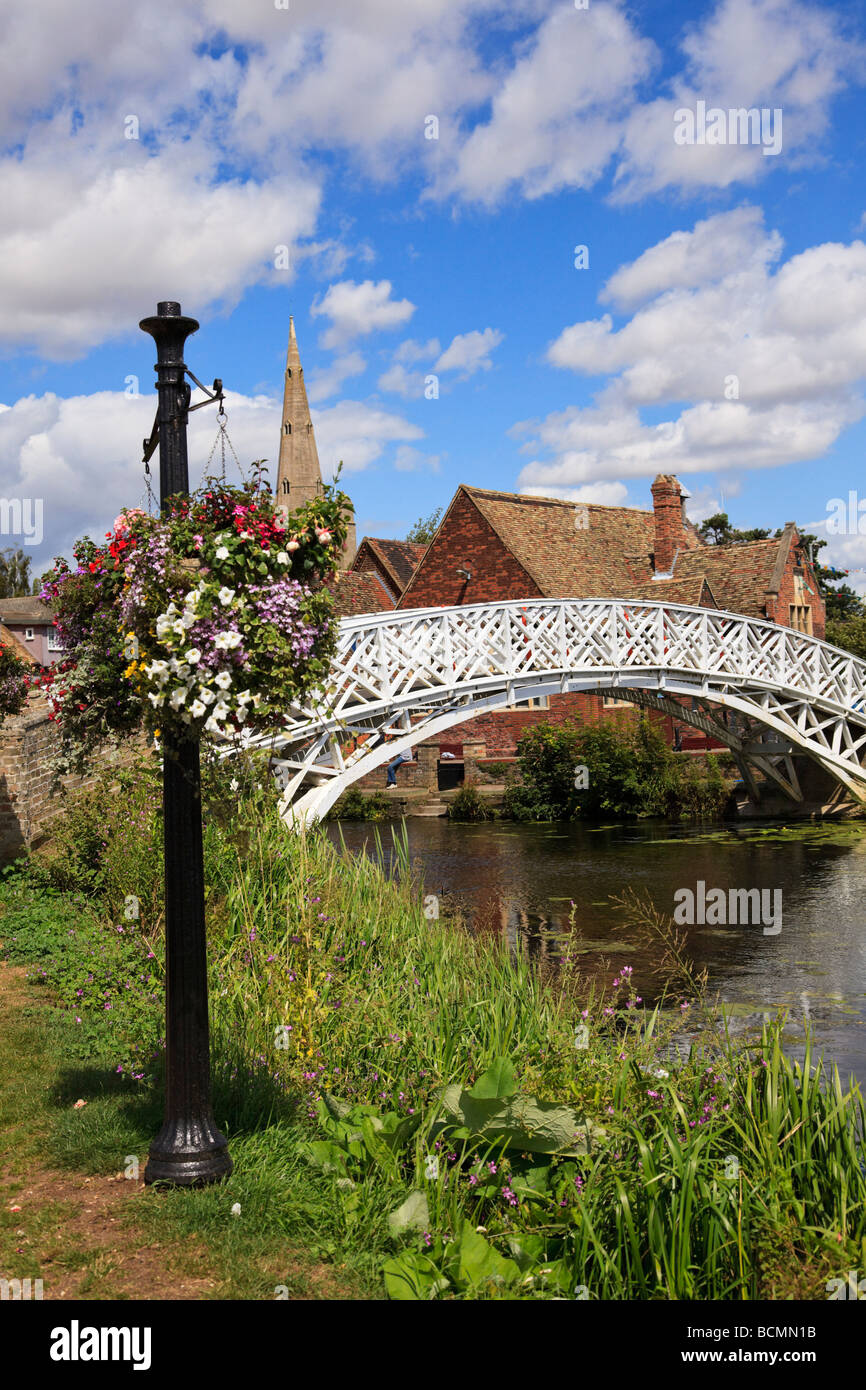 Chinese bridge over the River Great Ouse, Godmanchester Huntingdon Stock Photo