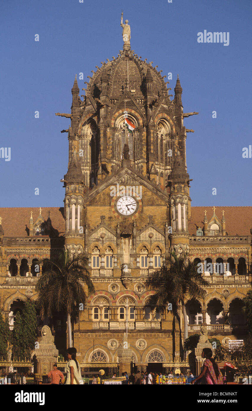 Victoria Terminus Chatrapati Shivaji Station Mumbai Bombay India Stock Photo