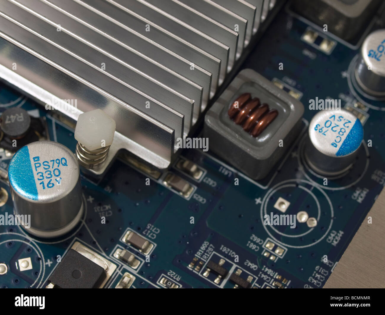 Close-up image of a Sapphire Radeon HD 3870 Ultimate Edition graphic card. Stock Photo
