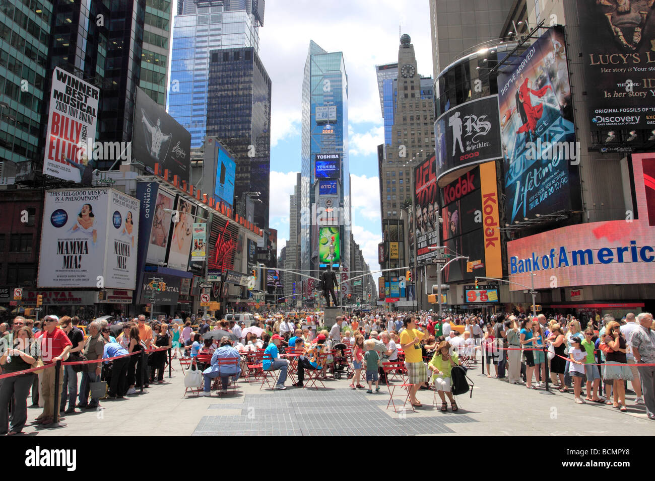 Crowds in Times Square, New York City USA Stock Photo