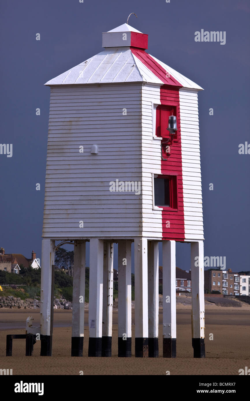 The Low Lighthouse At Burnham On Sea Stock Photo - Alamy