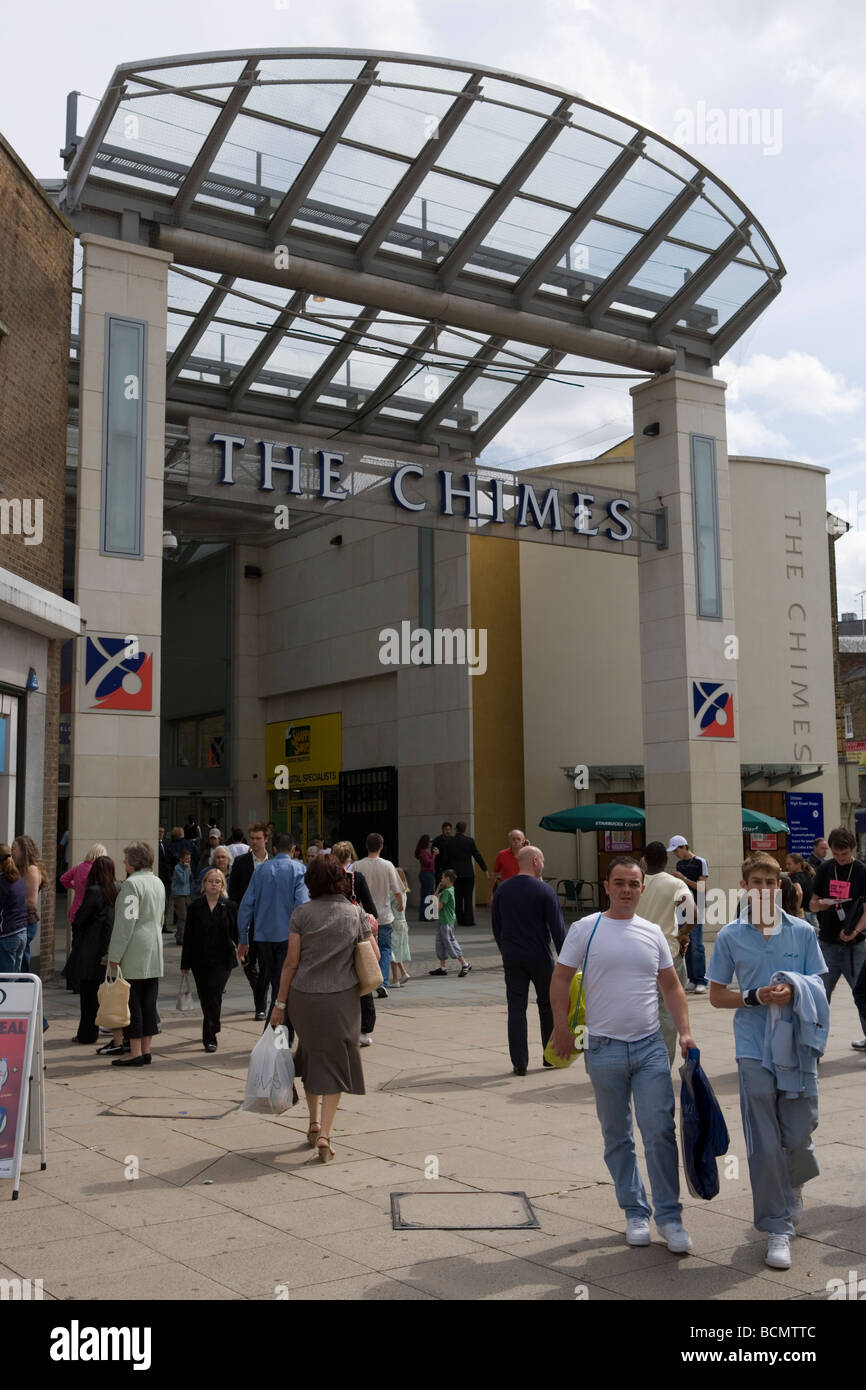 The Chimes Shopping Mall Uxbridge Greater London England Stock Photo