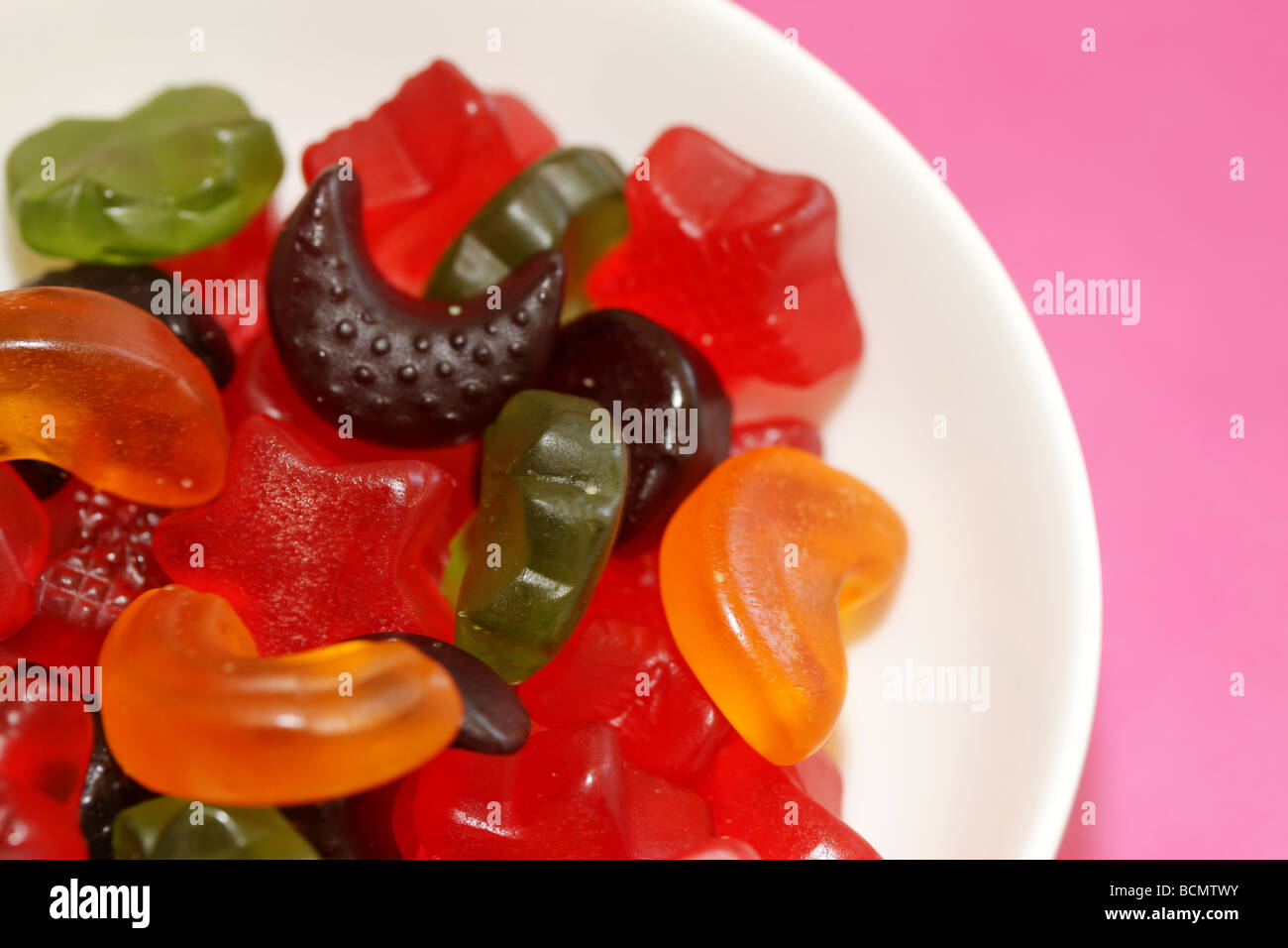 Bowl of Juicy Jelly Sweets Stock Photo Alamy