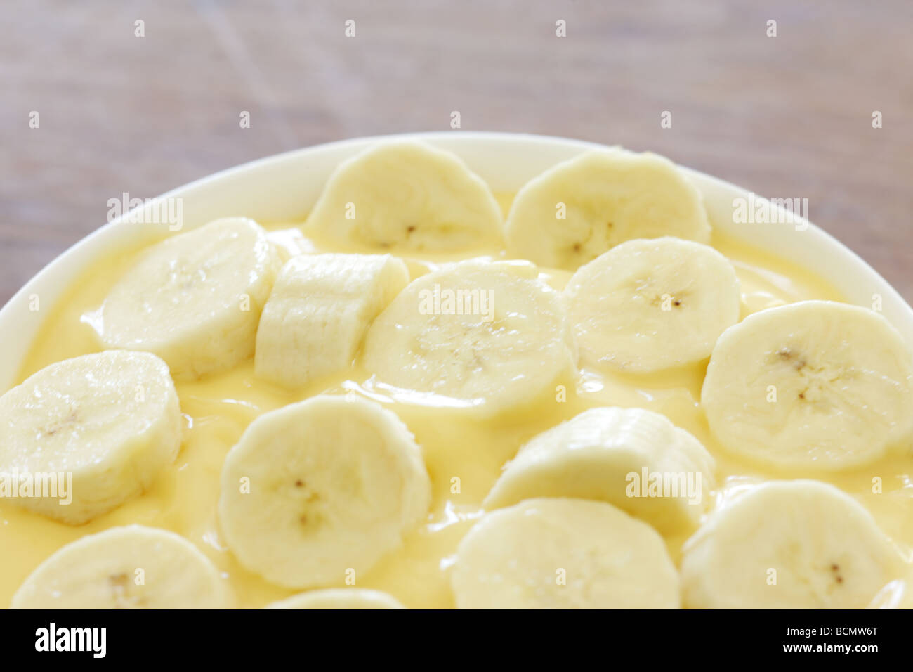 Banana and Custard Stock Photo Alamy