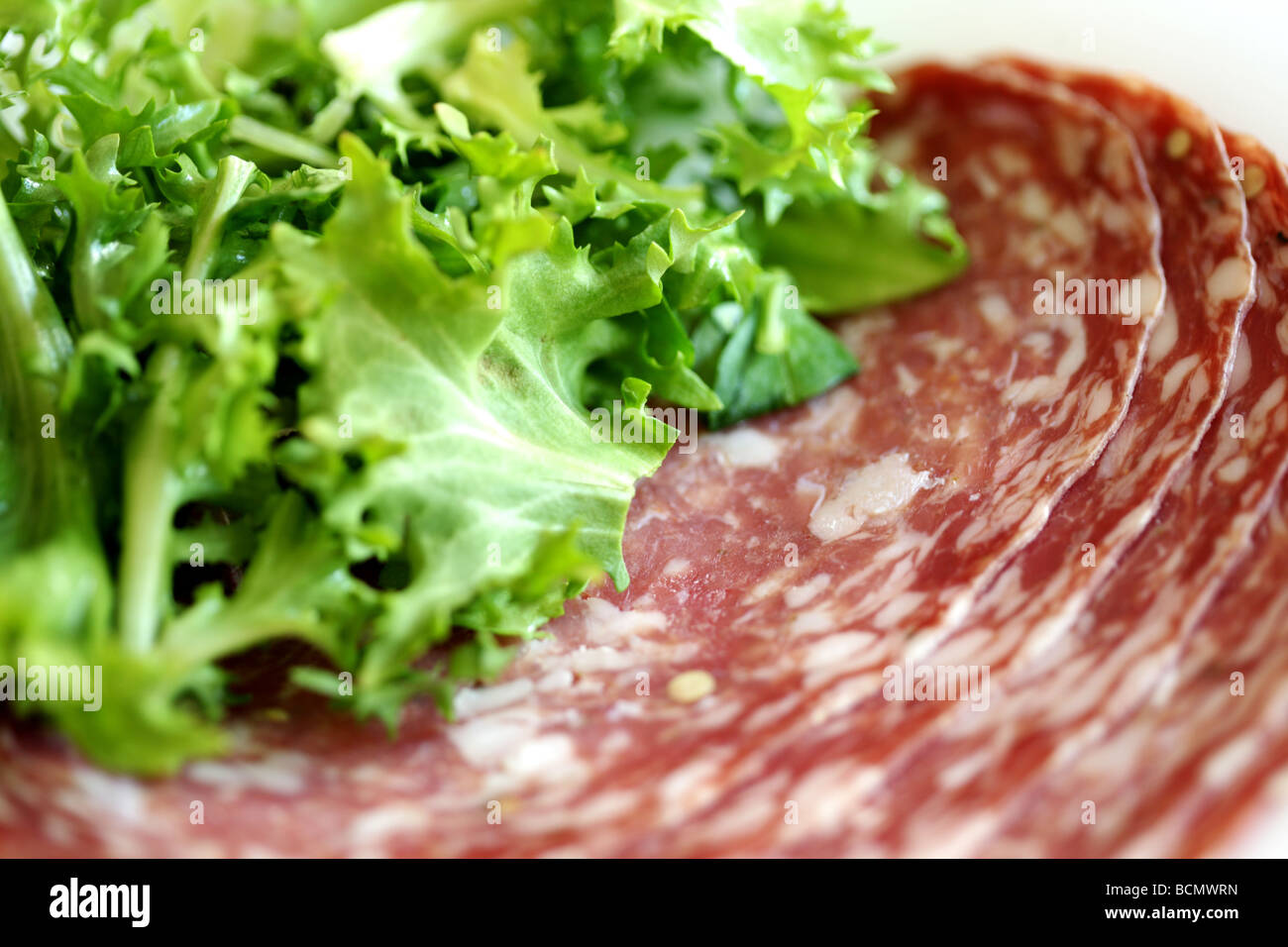 French Pave Peppercorn Salami Stock Photo Alamy