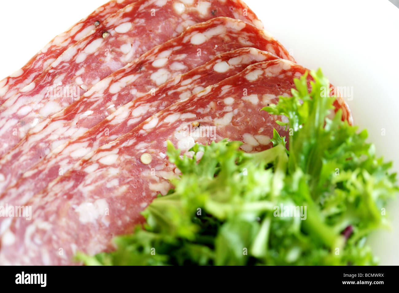 French Pave Peppercorn Salami Stock Photo Alamy