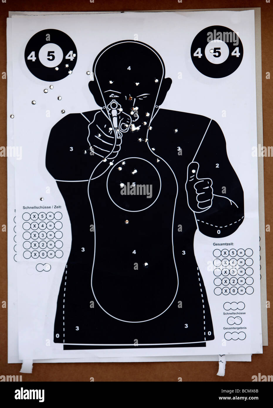 Target on a shooting range. Stock Photo