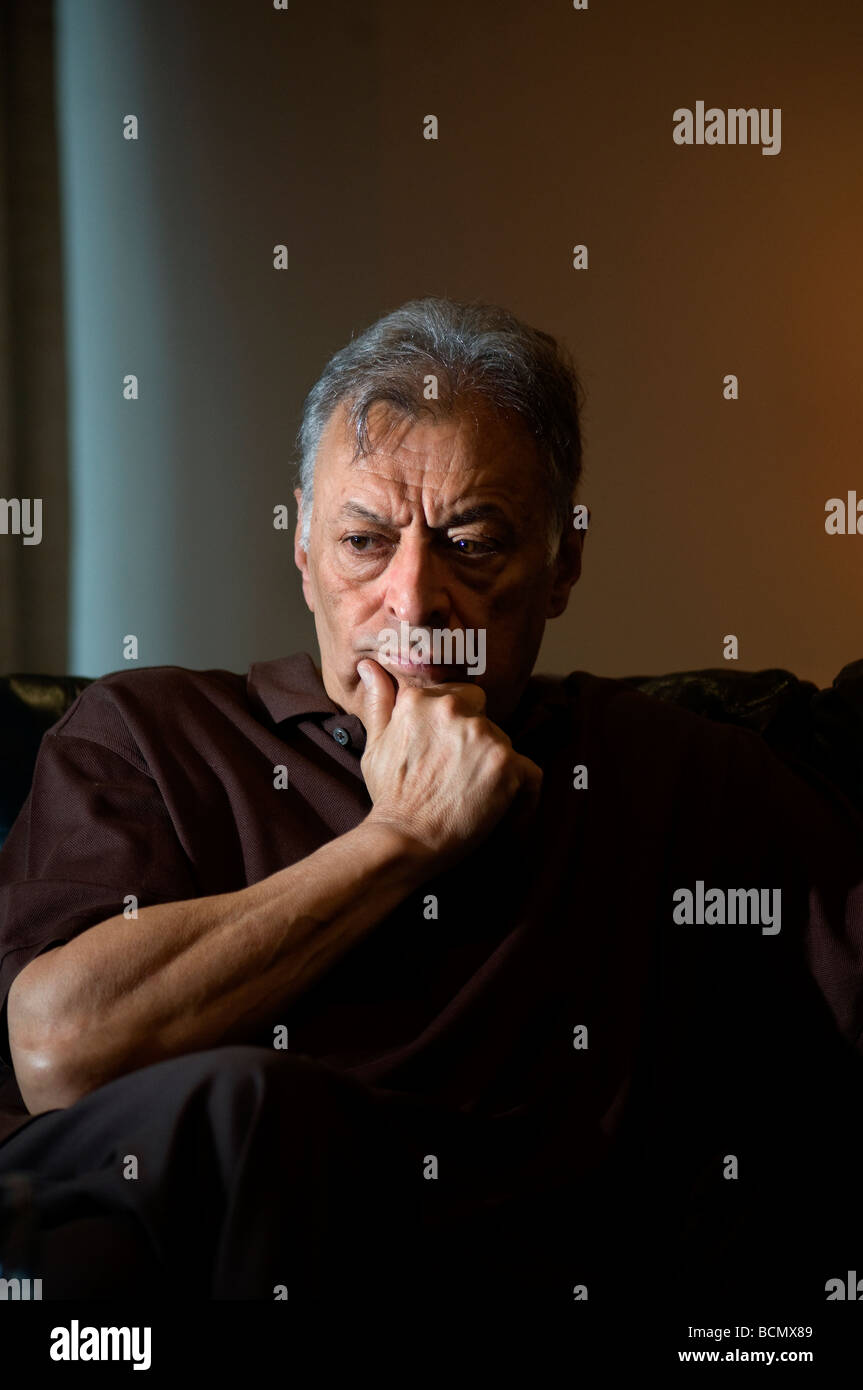 Portrait of Indian conductor Zubin Mehta currently the music director of the Israel Philharmonic Orchestra Stock Photo