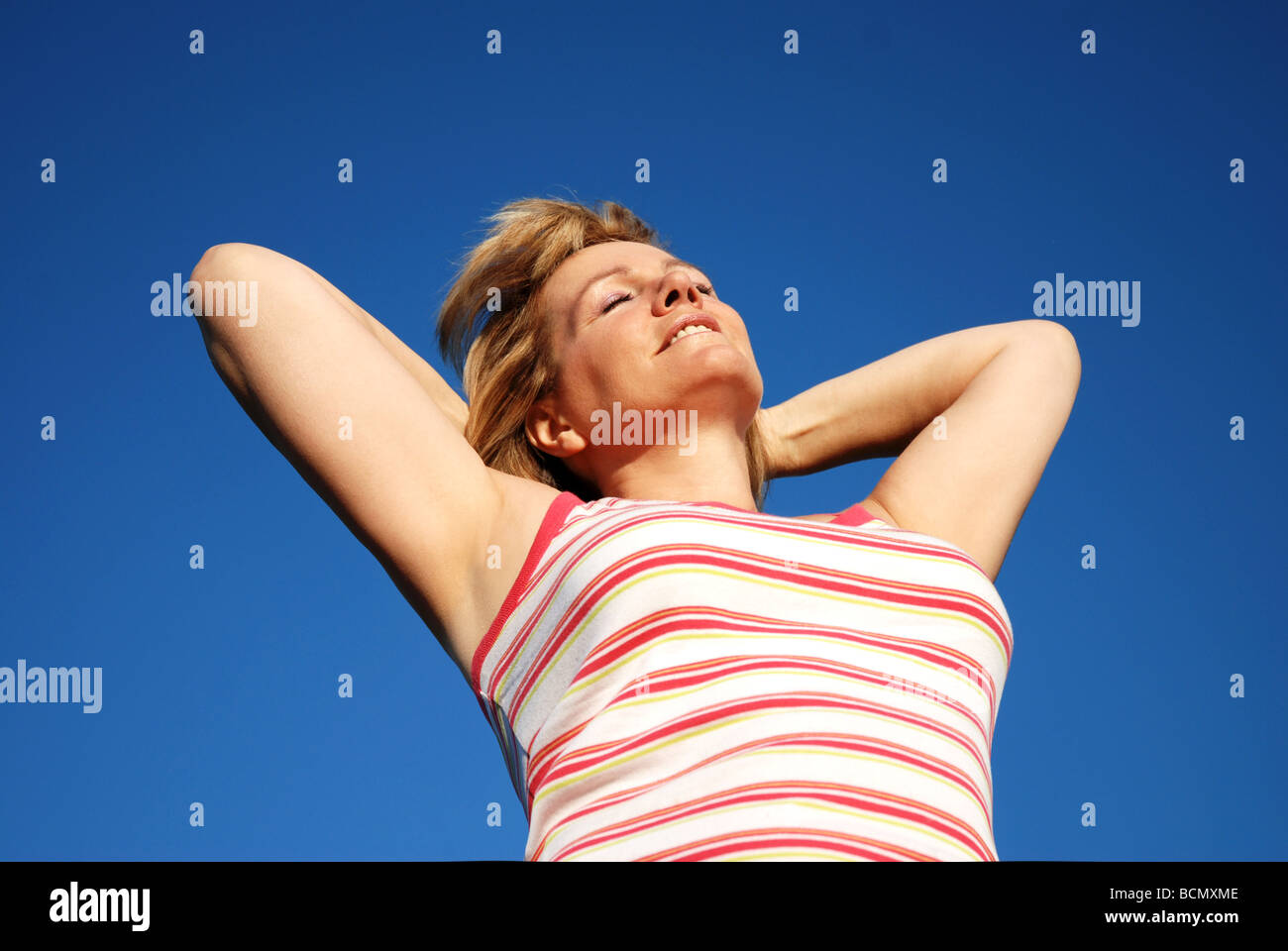 Woman relaxing outdoor outside outdoors hi-res stock photography and ...