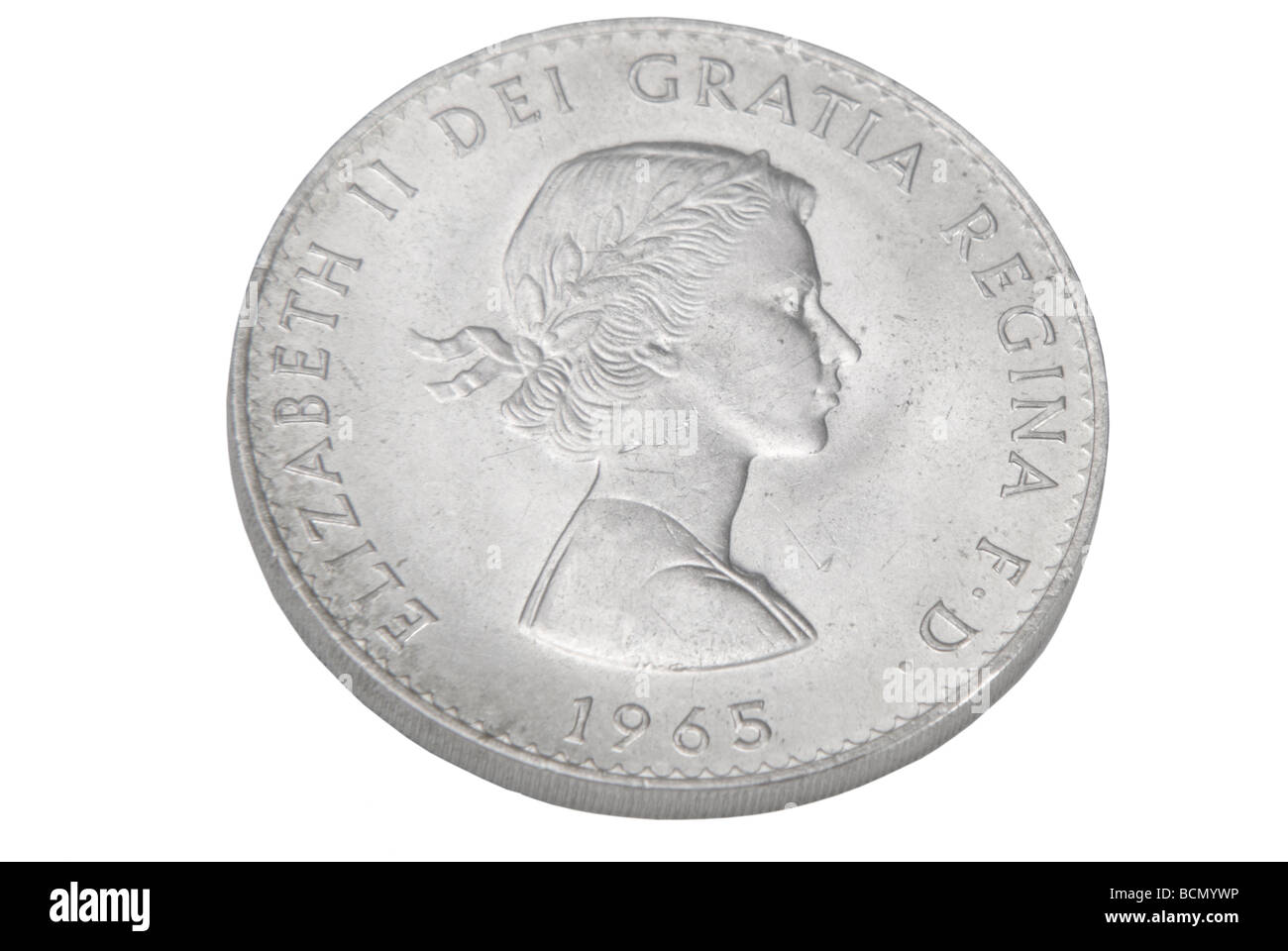 "Heads" side of a crown (coin) commemorating the life of Winston