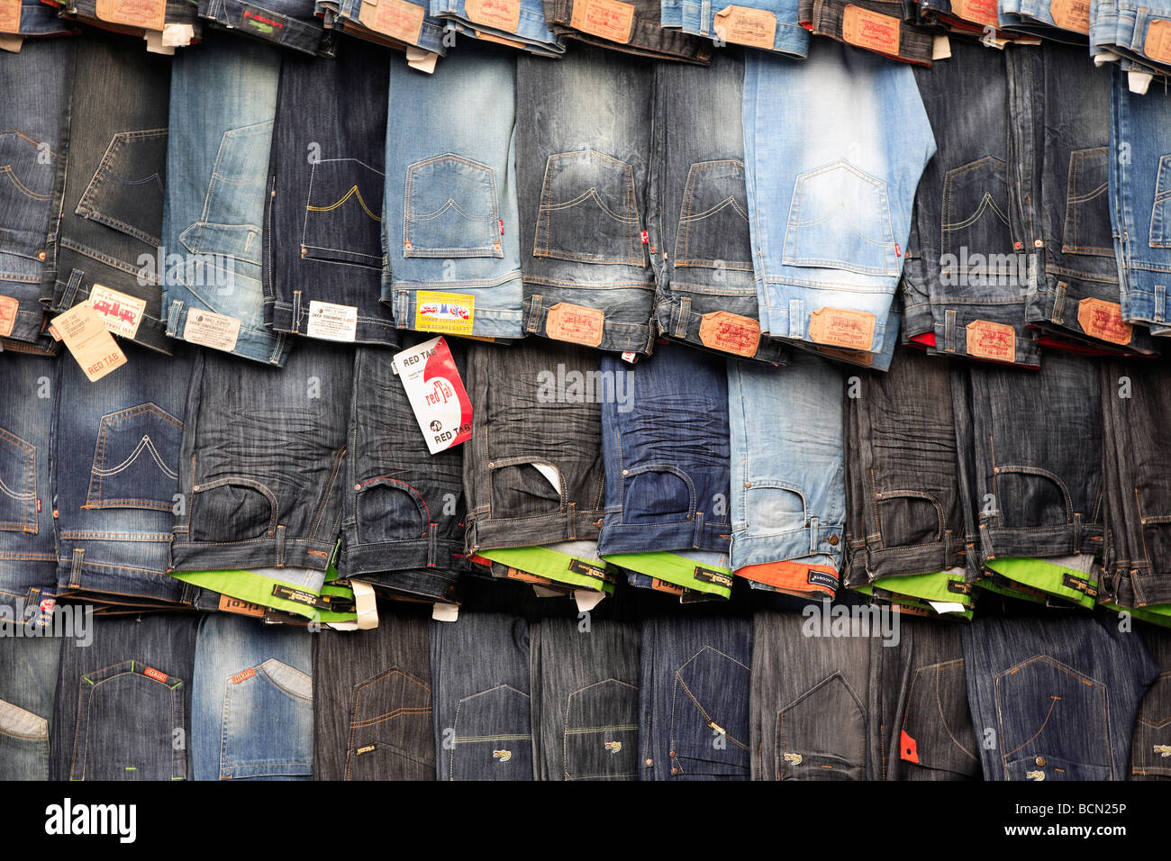 Jeans Market Stall Koycegiz Turkey Stock Photo - Alamy