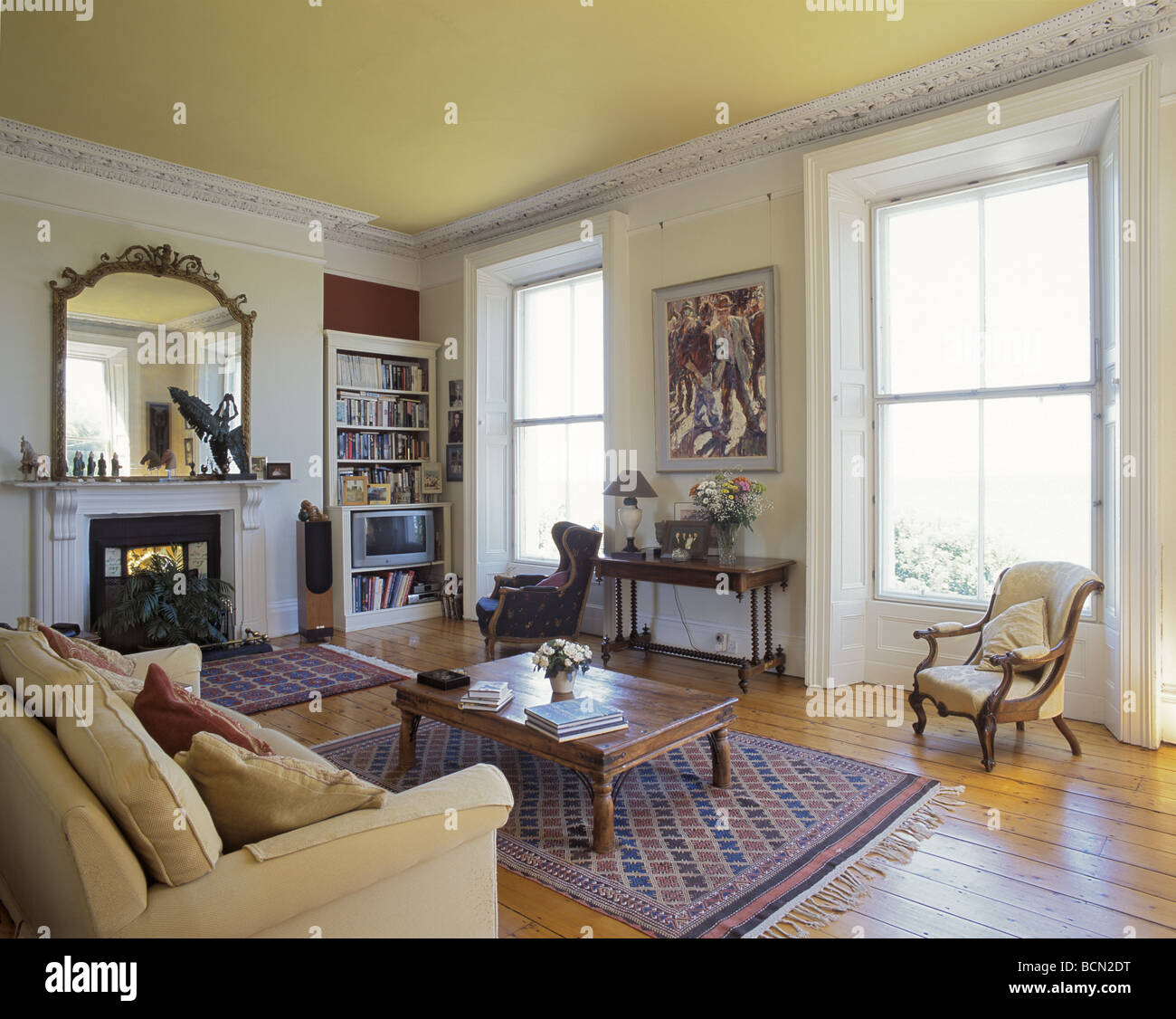 Sitting room in Victorian house Stock Photo Alamy