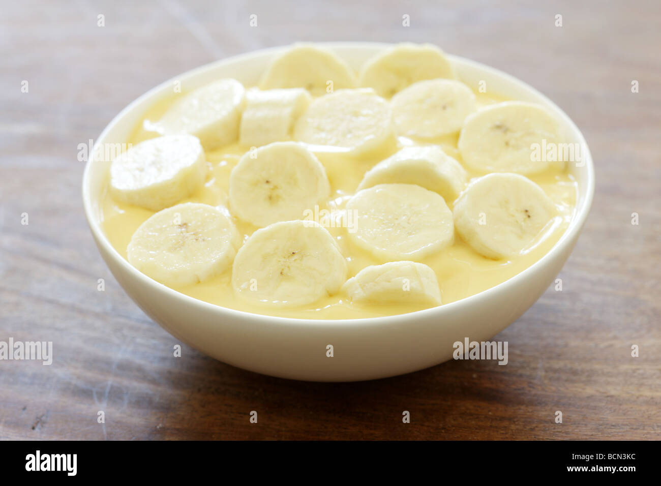Banana and Custard Stock Photo - Alamy
