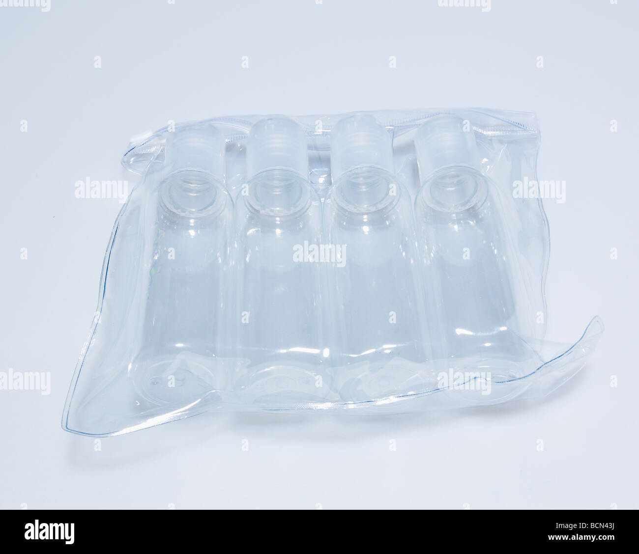 Plastic Bottles in Plastic Bag Stock Photo