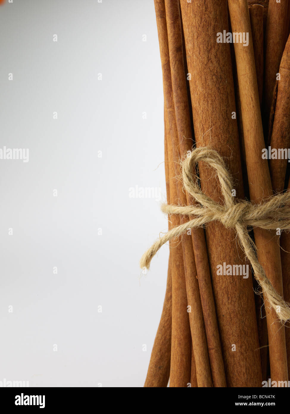 Close-Up of Cinnamon Sticks Stock Photo