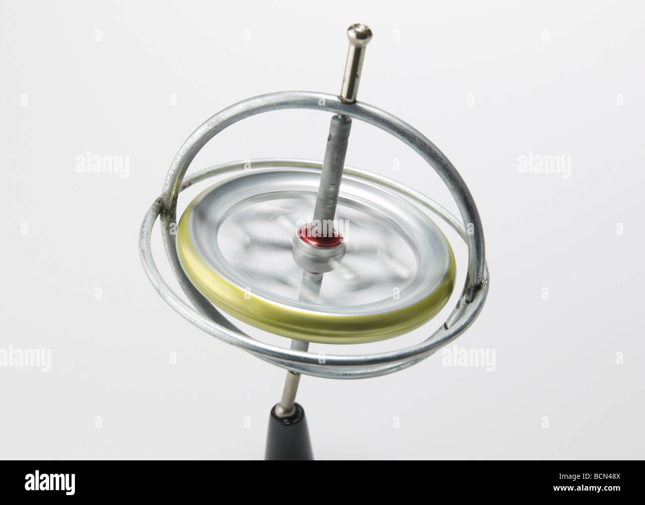 Close-Up of Spinning Top Stock Photo
