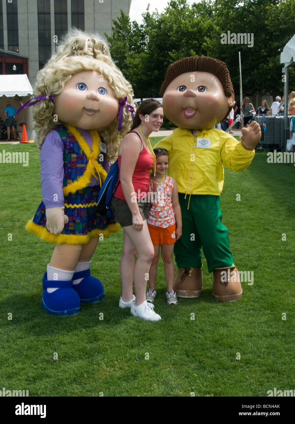 Nashville CMA music festival site, entertaining the crowd Stock Photo