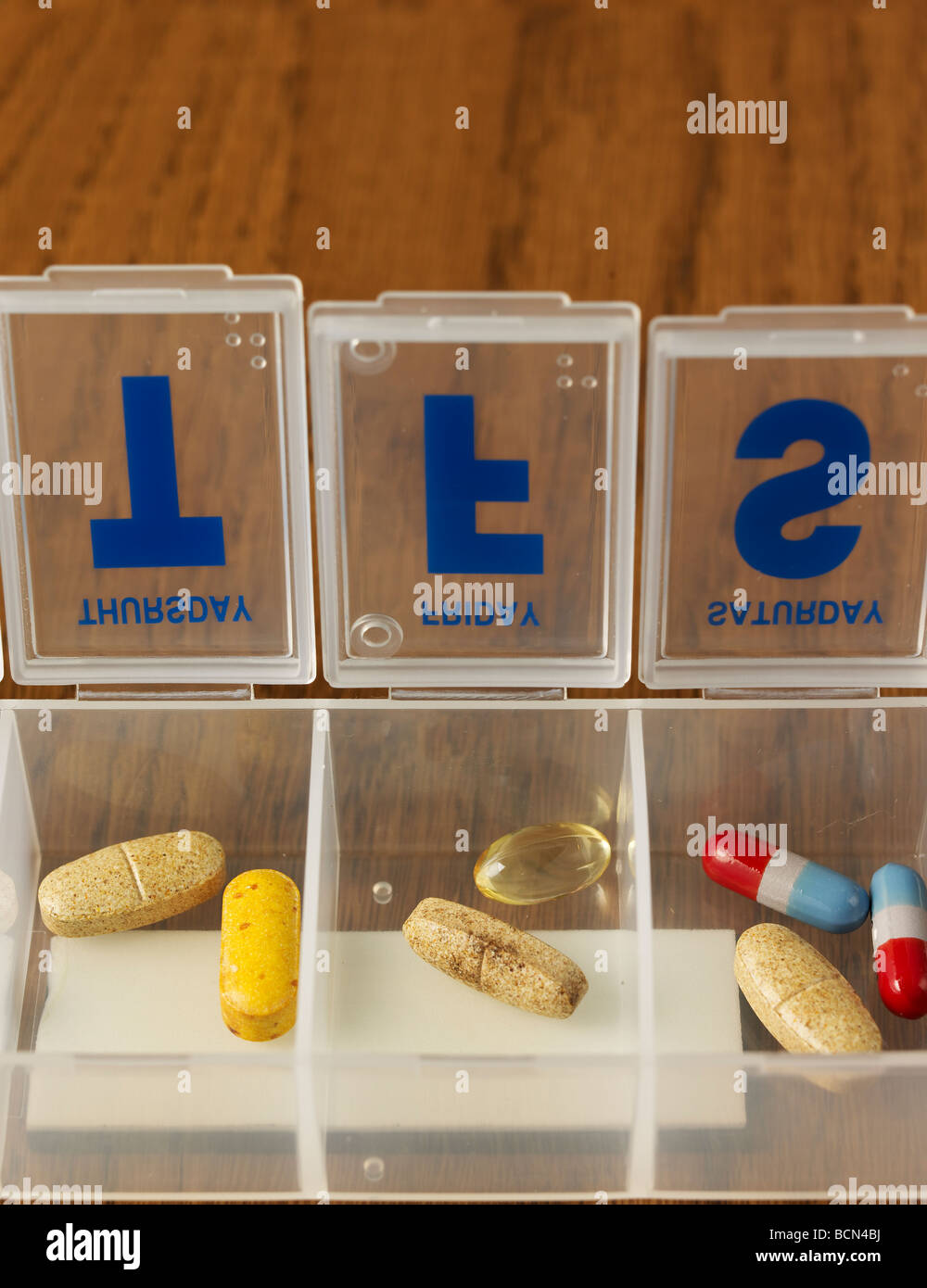 Drugs in Pill Box Stock Photo