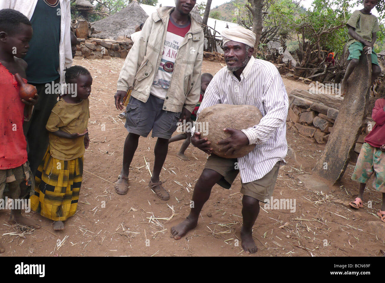 ethiopia omo valley konso people Stock Photo