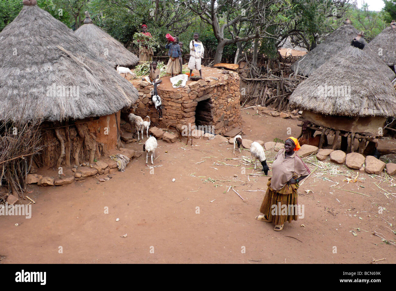 ethiopia omo valley konso people Stock Photo