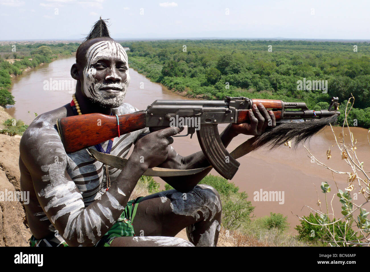 ethiopia omo valley qercio karo village Stock Photo