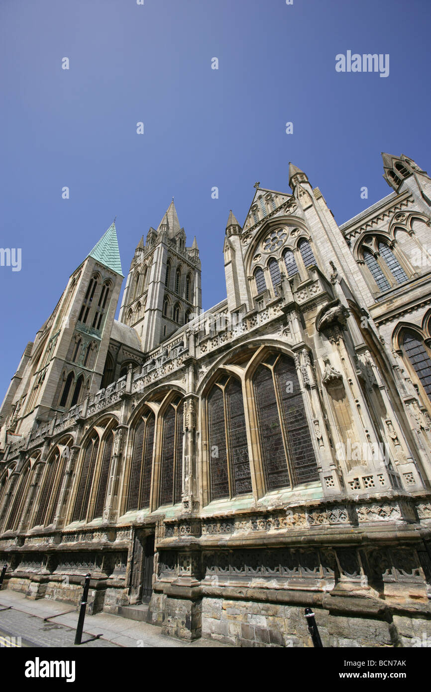 City of Truro, England. Southern elevation of Truro Cathedral viewed