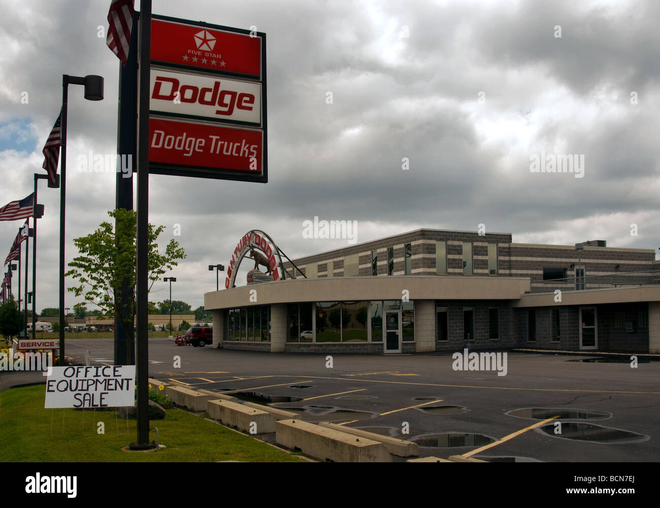 Dearborn bankrupt Dodge car dealer Stock Photo