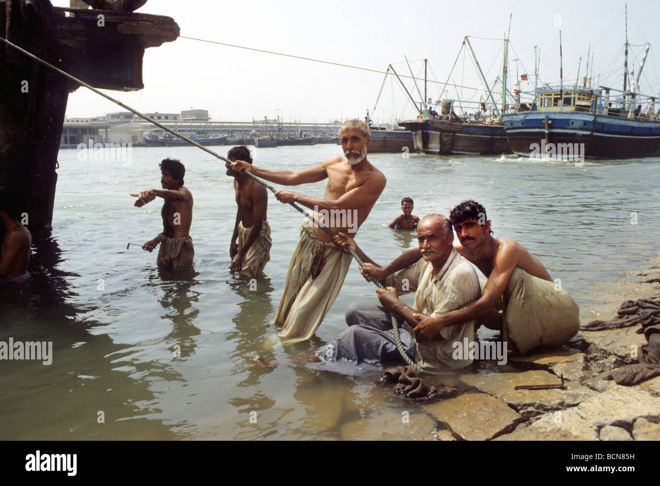 pakistan Scenes of daily life in the Karachi Port Stock Photo