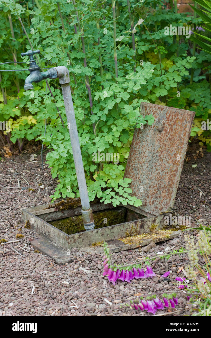 Garden water standpipe Stock Photo