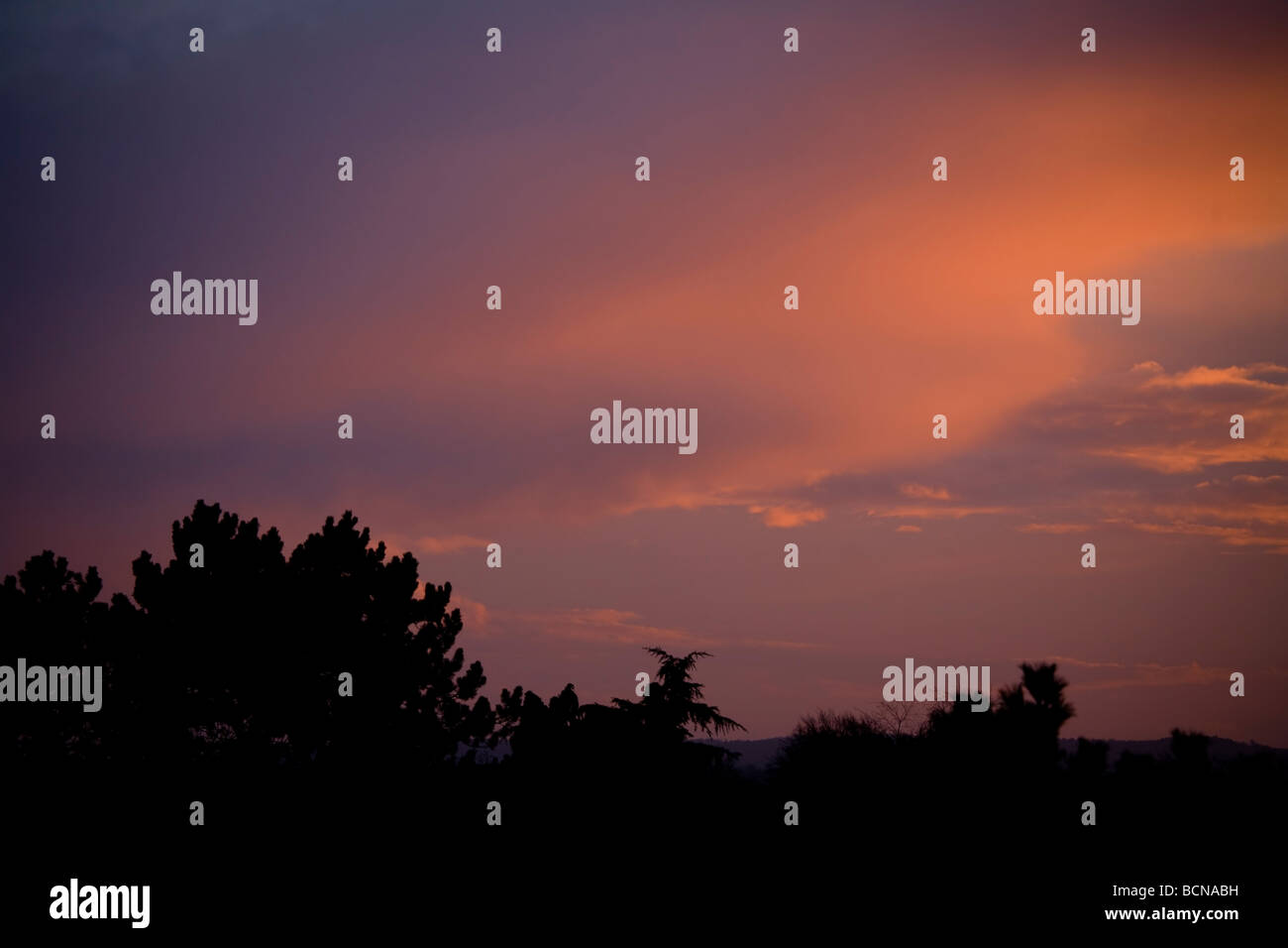 Winter sky at sunset Stock Photo - Alamy